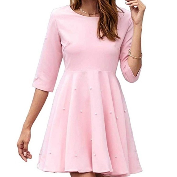 C.C. Boutique Dresses & Skirts - NWT Dutchess Pearl Accent Pleated Skater Dress